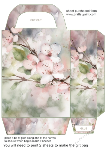 Cherry blossom branch gift bag 9