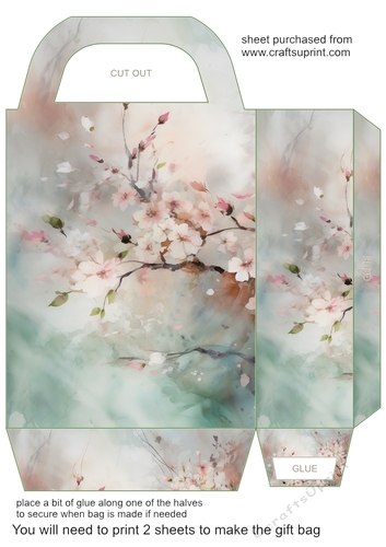 Cherry blossom branch gift bag 11