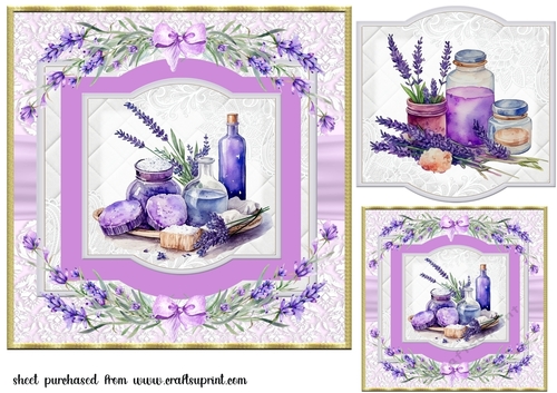 Lavender Pamper card front