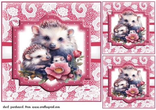 3 Mother and baby card fronts/toppers 1