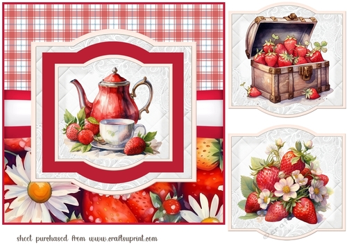 All about the strawberries card front