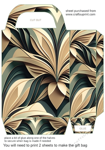 Green and gold gift bag 2