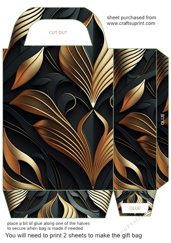 Green and gold gift bag 3