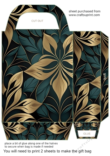 Green and gold gift bag 4