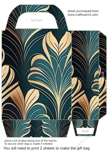 Green and gold gift bag 5