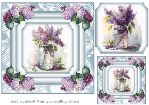 Lilacs in a jar card front 1