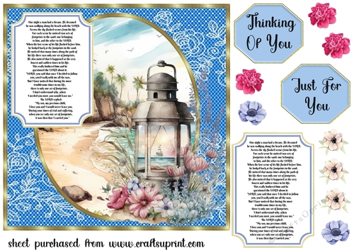 A walk on the beach card front 1