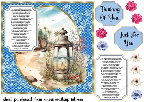A walk on the beach card front 3