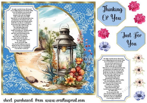 A walk on the beach card front 4
