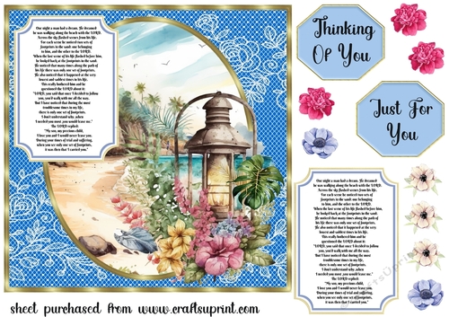 A walk on the beach card front 6