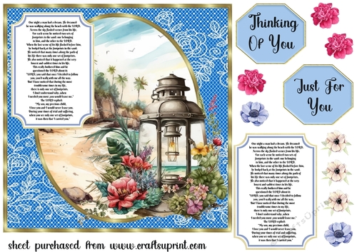 A walk on the beach card front 7
