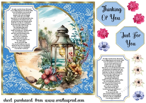 A walk on the beach card front 8