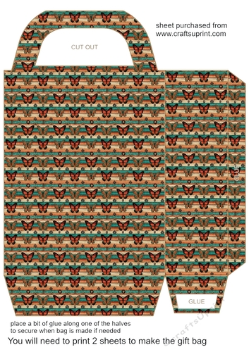 Western butterfly gift bag 8