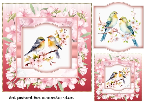 Cherry blossom a little birdy told me card front 2