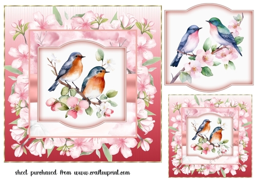 Cherry blossom a little birdy told me card front 3
