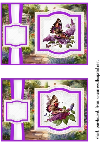 2 Purple butterfly card fronts 2