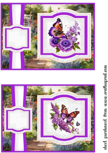 2 Purple butterfly card fronts 3