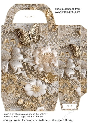 Lace gift bag 16