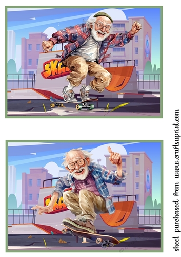 2 Grandad at the skate park card fronts 2