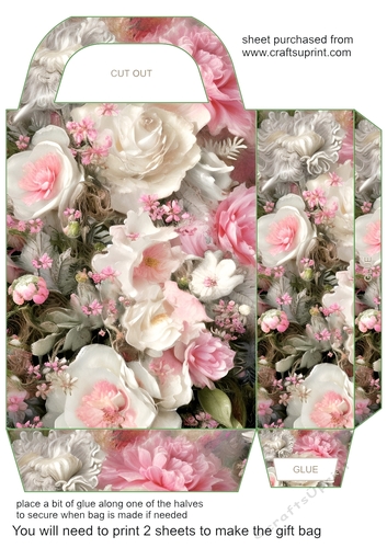 PInk shabby chic gift bag 2