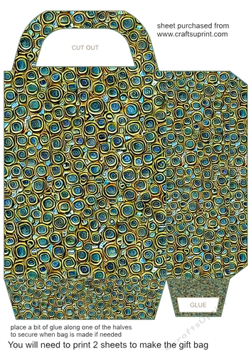 Emerald green and gold gift bag 9