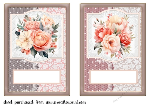 2 Roses and peonies card fronts/toppers (7x5 aprox) 4