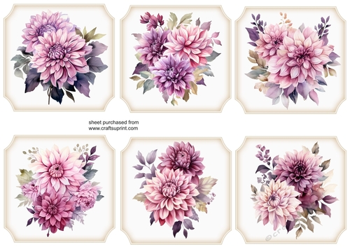 6 Mauve dahlia toppers 1