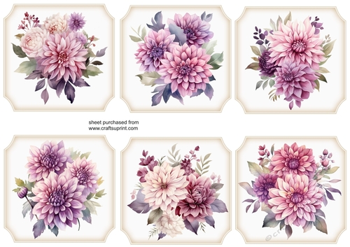 6 Mauve dahlia toppers 2
