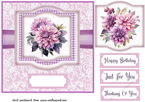 Mauve dahlia card front 1