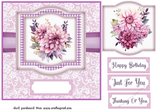Mauve dahlia card front 2