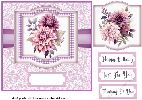 Mauve dahlia card front 3