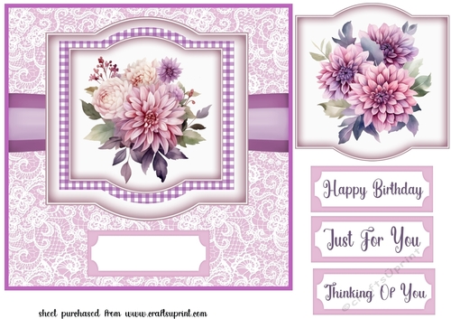 Mauve dahlia card front 4