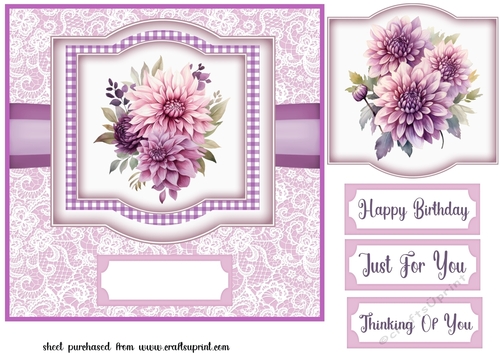 Mauve dahlia card front 5