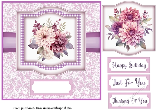Mauve dahlia card front 6