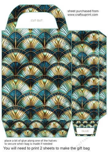 Peacock stained glass gift bag 5