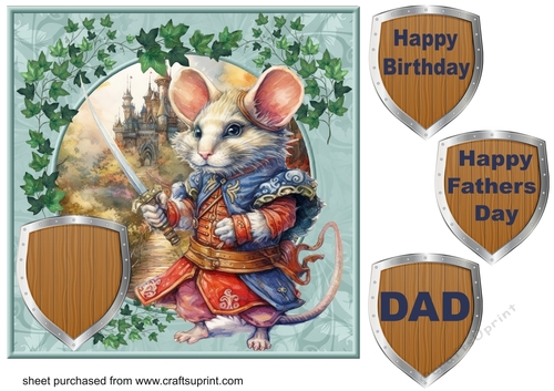 Mouse guarding castle card front 1