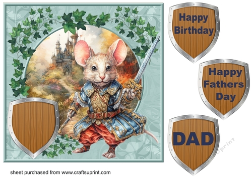 Mouse guarding castle card front 2