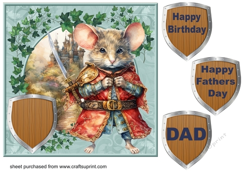 Mouse guarding castle card front 4