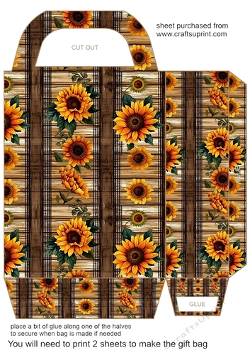 Western sunflower gift bag 4