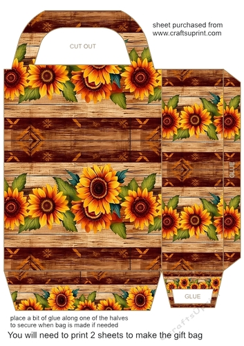 Western sunflower gift bag 5