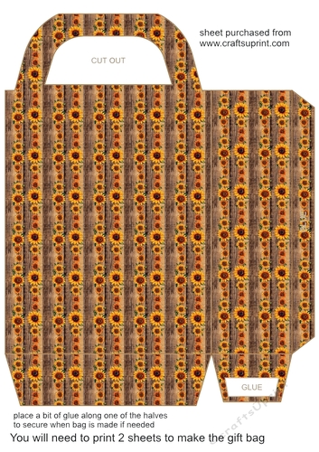 Western sunflower gift bag 7