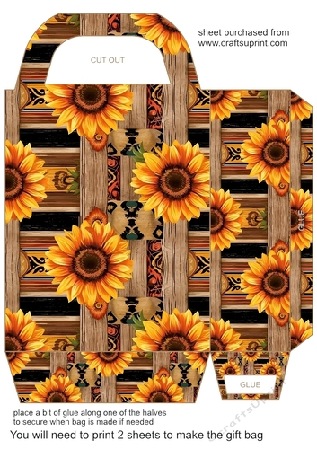 Western sunflower gift bag 8