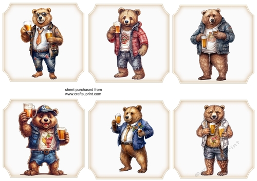 6 Bear with beer toppers 1