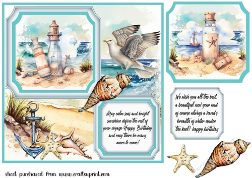 Message in a bottle card front 1