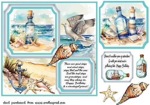 Message in a bottle card front 4