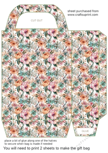 Multi coloured rose gift bag 11