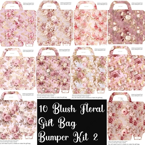 10 Blush floral gift bag bumper kit 2