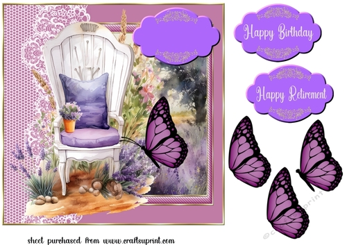Lavender chair card front 4