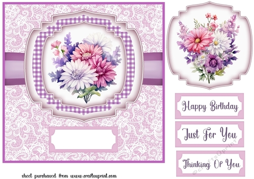 Purple floral card front 2