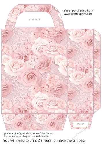 Blush lace gift bag 12
